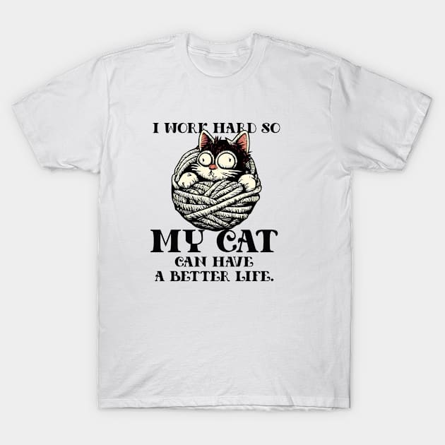 Funny Cat for Kids T-Shirt by Calisi